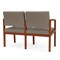 Lesro 2 Seat Tandem Seating W/ No Center Arm, 44 in W 26 in L 31.5 in H, Lenox Series LW2101 - alternate 3